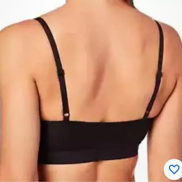 DKNY Cotton Blend Logo Wire-Free Bralette DK4509 Black Size Small - Picture 5 of 5